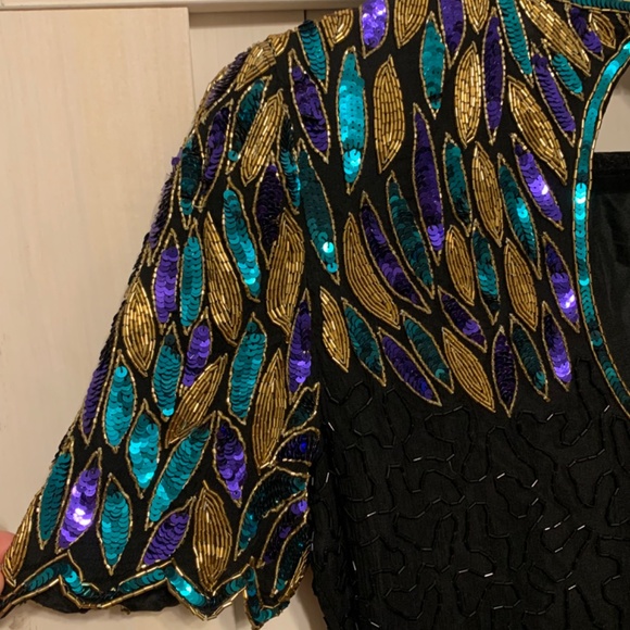 Vintage beaded 1980’s dress - Picture 6 of 7